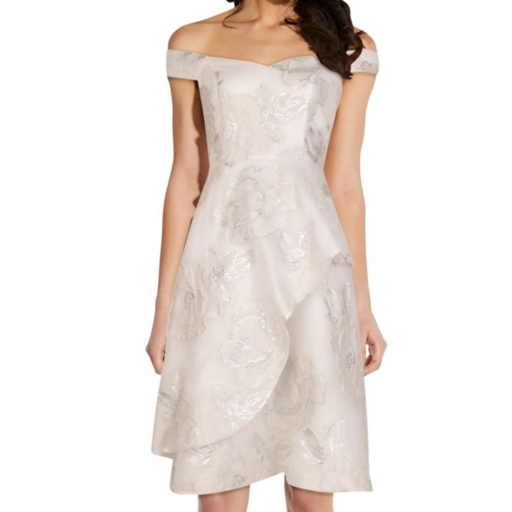 Off The Shoulder Peplum Cocktail Dress